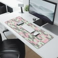 thumbnail image 2 of Pink Green Camouflage&nbsp;desk Mouse Padwaterproofwashable&nbsp;for Office Home Work GamingmousematRubber Base Mousepad with Stitched Edges 31.5x11.8inches, 2 of 7