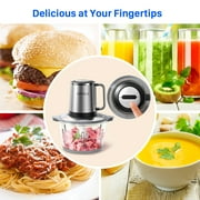 ORFELD Meat Grinder Electric Food Chopper, 2 Speeds 8 Cup Food Processor New, Silver