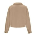 thumbnail image 6 of Women Autumn And Winter Fashion Cropped Jackets Button Cropped Jacket Tops Long Sleeve Shirts, 6 of 7
