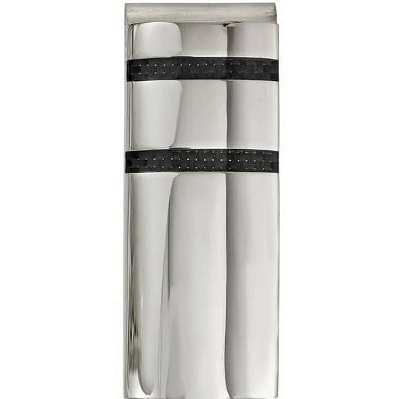 Primal Steel Stainless Steel Polished Black Carbon Fiber Inlay Money Clip