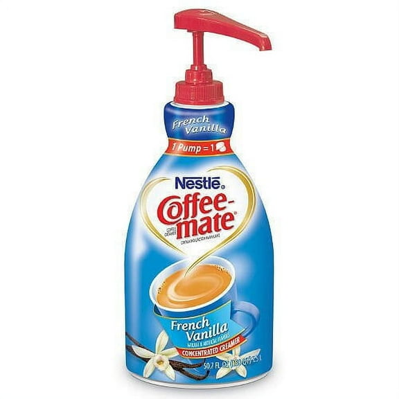 Nestle Coffee mate Liquid Creamer Pump, French Vanilla (1.5 L)