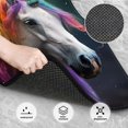 thumbnail image 3 of Honeii Colorful Haired White Horse Print Car Foot Mat Four-Piece Set - Front & Rear Universal Car Floor Mats for SUVs, Trucks, Sedans, 3 of 7