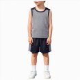 thumbnail image 3 of mgoYE Boys Tank Top Shirt and Active Mesh Short Set for Toddlers and Big Kids(Grey,7-8 Years), 3 of 6