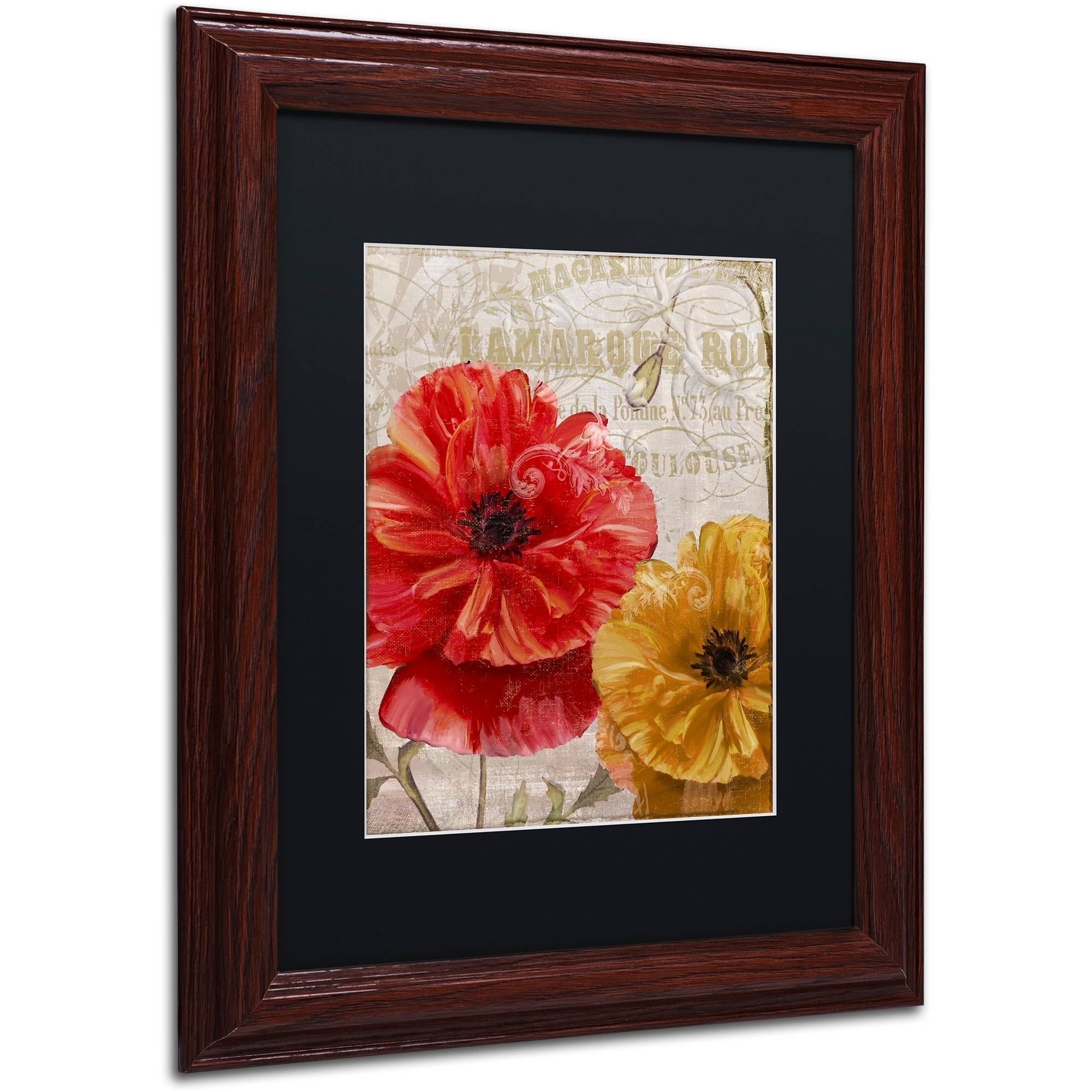 Trademark Fine Art "March" Canvas Art by Color Bakery Black Matte, Wood Frame