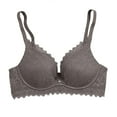 thumbnail image 3 of CLOISE Bralettes for Women Working out Underwire Push up Stretch Cami Bras with Adjustable Straps Large Bust Bras with Support and Lift Lace Bras Everyday Bras Sleep Bras Army Green 34/75, 3 of 3