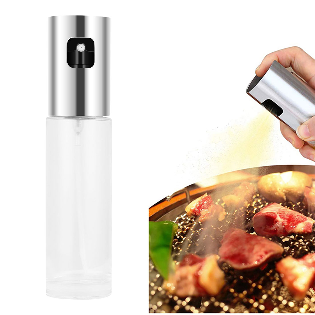 Oil Sprayer Glass Oil Dispenser Olive Oil Spray Bottle Kitchen Cooking
