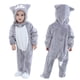 thumbnail image 1 of Disfraz de dinosaurio para niños pequeños Disfraz de animal mono con capucha para niños Halloween - Gato gris 0-3 meses Kuyhfg Sin marca, 1 of 5