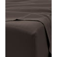 thumbnail image 2 of Alaskan King Size Flat Sheet Only - 1000-Thread-Count Pure Egyptian Cotton Single Oversized Flat Sheet, 1000TC Soft Breathabel Sateen Weave - Chocolate Color, 2 of 7