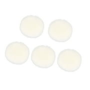 Unique Bargains 3 Inch White Pure Wool Single Side Wax Polishing Pad for Car 5Pcs