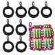 thumbnail image 1 of Uxcell 50 Pcs Bucles de Repuesto para Telar de Agarraderas, Bucles de Repuesto Elásticos para Tejer en Colores Arcoíris para Manualidades DIY para Niñas, Telar de 7" de Tejer, Negro, 1 of 6
