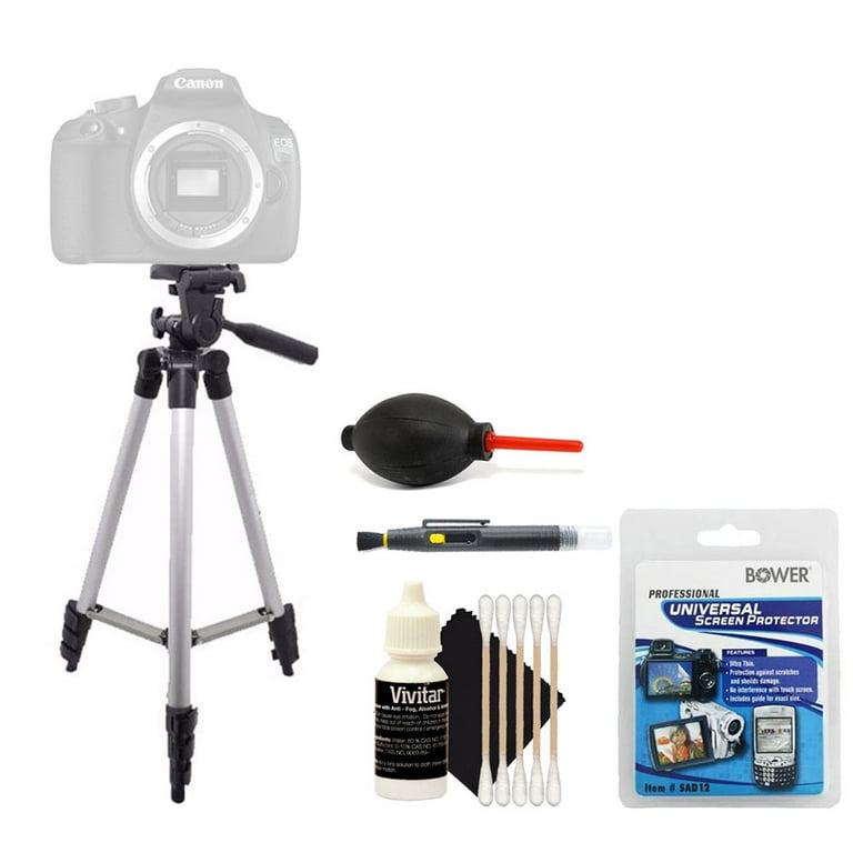 Tall Tripod with Top Cleaning Accessory Kit for Canon EOS 70D 80D
