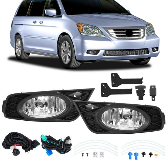 For Honda Odyssey 2008-2010 Bumper Driving Fog Lights Lamp L R w/Wiring Kit