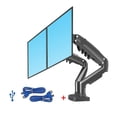 thumbnail image 1 of F160 Gas Spring Desktop 17"-27" Dual Monitor Holder Arm With 2 USB3.0 Monitor Mount Bracket Load 2-9 kg each Arm ,Easy to Use, 1 of 7