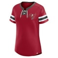 thumbnail image 2 of Women's-Fanatics  Red Tampa Bay Buccaneers Lace-Up Bling T-Shirt, 2 of 3