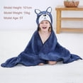 thumbnail image 3 of Cartoon Hooded Baby Towel Unisex, Premium Soft Swimming Bathrobe Large Washcloth 31.5" X 53", Fits 0-9T - Squirrel, 3 of 4