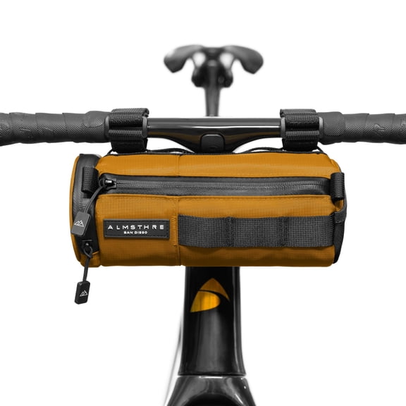 ALMSTHRE Compact Bar Bag, Waterproof Zipper & Adjustable Straps, California Gold