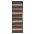 thumbnail image 2 of 2' x 10' Brown and Gray All Purpose Handmade Reversible Rectangle Mudroom Area Throw Rug Runner, 2 of 2