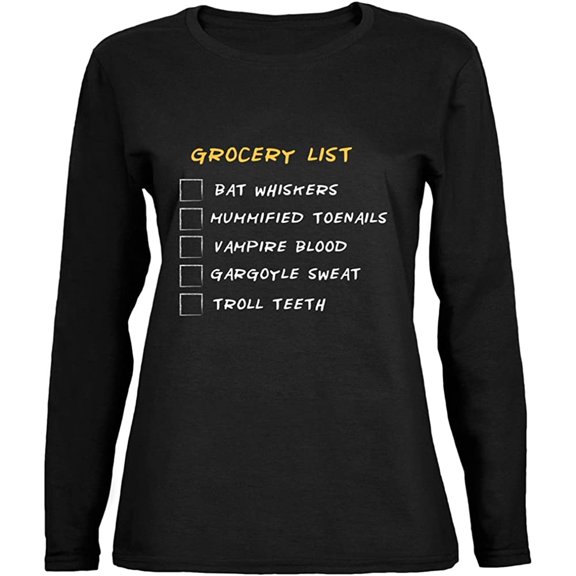 Halloween Checklist Womens Long Sleeve T Shirt
