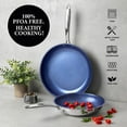 thumbnail image 6 of Granitestone Blue Nonstick Cookware Set, Tri-Ply Base, Stainless Steel Pots & Pans Set, 5 Piece Cookware, Includes, Frying Pans, Stock Pots & Skillets, Dishwasher & Induction Safe, Stay Cool Handles, 6 of 10