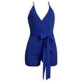 thumbnail image 2 of Akmipoem Sexy Short Rompers Playsuit for Women Plus Sexy Wrap Deep V Neck Sleeveless Jumpsuits, 2 of 6