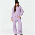 thumbnail image 2 of Women Sweatsuits 2 Piece Set Zip Up Hooded Sweatshirts Vacation Travel Matching Sets,3XL, 2 of 7