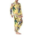 thumbnail image 3 of Bingfone Men'S Pajama Set 2 Piece Loungewear Pjs, Long Sleeve With Pajama Pants-Bright Birds, 3 of 9