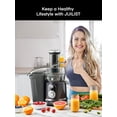 thumbnail image 4 of JUILIST Juicer Machines, 1000W Juice Extractor with 3" Wide Mouth for Whole Fruits and Vegetables, 2 Speed Settings, Recipe & Brush Included, Easy to Clean, BPA Free, Grey, 4 of 9