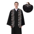 thumbnail image 4 of Rateoe Japanese Sushi Hashi Pattern Graduation Shawl Stole – Elegant Stole for Graduates ,Graduation Gown Accessory, Academic Stole-Sharp Corner, 4 of 7