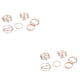 thumbnail image 1 of Guardurnaity Paquete de 6 anillos para niñas, joyería conjunta ajustable, adorno de apertura, anillos elegantes, regalos, accesorios, cumpleaños, Type2 NO2, 1 of 6
