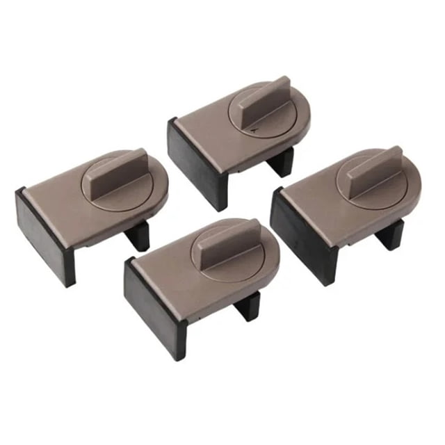 4Pcs Sliding Window Locks Sash Stopper Sliding Door Anti-Theft Lock Adjustable Buckle ,Easy to Use