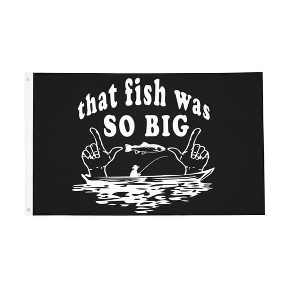 Fishing Pattern Flag 3x5 Ft Outdoor Indoor With Grommet Garden Yard Banner Decorative Sign
