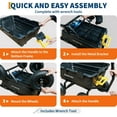 thumbnail image 7 of QinaQin Wheelbarrow,Garden Dump Cart with All Terrain Wheels,Pull Behind Yard Dump Wagon ATV Trailer for Yard,Black, 7 of 7