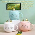 thumbnail image 2 of Cute Cat Coffee Mug w/ Lid and Spoon, 2 of 4