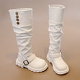 thumbnail image 4 of YMUQEIGH Girls Knee High Boots Fashion Lug Sole Side Zipper Tall Riding Boots for Toddler Little Kid Big Kid, 4 of 7