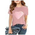 thumbnail image 2 of LUOGENLI Summer Tops for Girls 2024 Trendy Girls Short Sleeve T Shirts Kids Summer Tops Crewneck Tees 3 13 Years Shirts for Girls Girls Summer Tops Size 6/7 12-13 Years, 2 of 7
