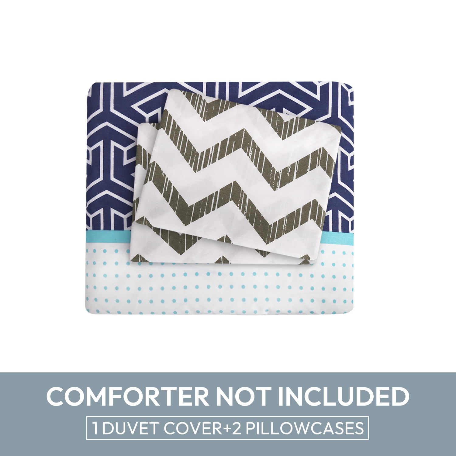 HAOK Queen Size Duvet Cover Set With 2 Pillowcases, Soft Brushed Microfiber Duvet Cover Set