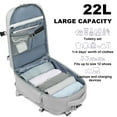 thumbnail image 2 of Large Travel Backpack for Women & Men, Carry-on Luggage Fits 15.6" Laptop , Personal Item Flight Approved Travel Bag Mochila ,Grey, 2 of 2