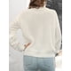 thumbnail image 3 of Suéter de mujer con cuello alto y cable, suelto, informal, 3 of 8