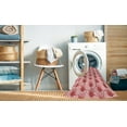 thumbnail image 2 of Ahgly Company Machine Washable Indoor Round Transitional Pink Area Rugs, 4' Round, 2 of 7