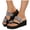 Silver, variant on Flower Rhinestones Wedge Sandals for Women Glitter Beach Black Memory Foam Platform Dressy Flip Flop Slides