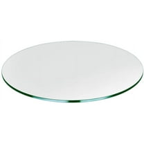 Dulles Glass 45" Round Table Top 1/4" Thick, Flat Polished Tempered Glass for Indoor Dining or Outdoor Patio, 33 Pounds