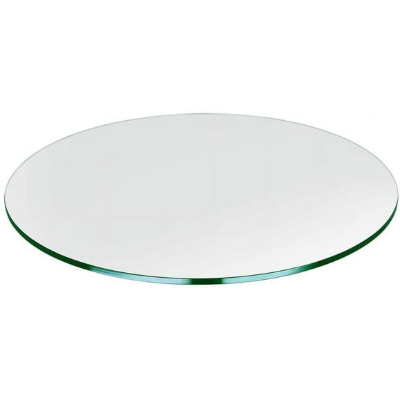 Dulles Glass 45" Round Table Top 1/4" Thick, Flat Polished Tempered Glass for Indoor Dining or Outdoor Patio, 33 Pounds