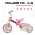 thumbnail image 2 of Wdmiya 3-in-1 Toddler Bike for 2+ Years Old, Boys Girls Tricycles for Toddlers Kids， Adjustable Seat, Trikes for Balance Training Baby Bike Infant Trike, Christmas & Birthday Gift, Pink, 2 of 7