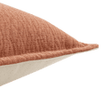 thumbnail image 3 of Bouclair Terracotta Ripple Texture Square Cushion, 3 of 4