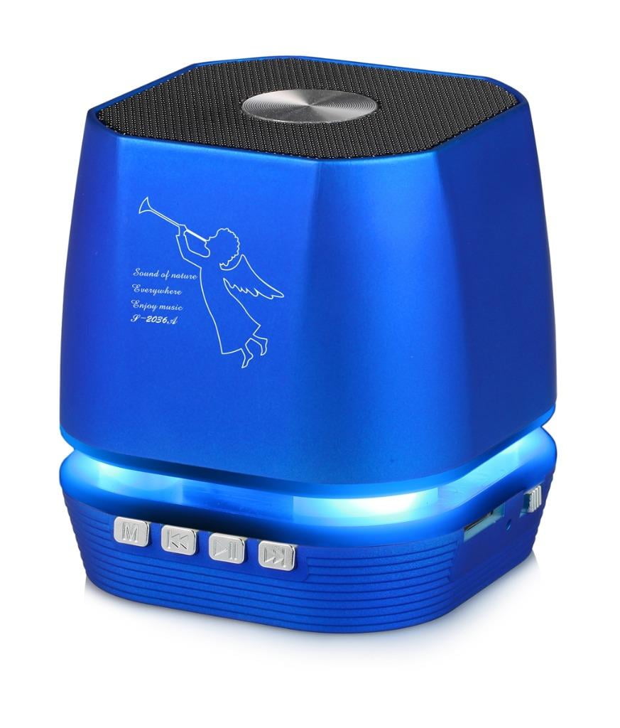 Lighting Wireless Speaker w/ FM Radio Compatible with OPPO Reno 5G, Reno,  Reno Z, K3, Find X, Find 7, F7, F9, F5, R9 (Blue)