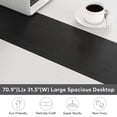 thumbnail image 5 of Tribesigns 70.8”Executive Desk, Large Office Computer Desk with Thicken Frame, Modern Simple Workstation Business Furniture for Home Office, White/Black, 5 of 7