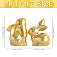 thumbnail image 3 of 1PC Large Easter Ceramic Bunny Figurines Decor, Dark Blue Porcelain Modern Tabletop Desktop Bookshelf Adornments Unique Decor DIY Art Crafts Statues for Easter Spring Weddings Home, Dark Blue, 3 of 8