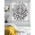 thumbnail image 3 of Vintage Chrysanthemum Sheer Curtains 72 Inch Length 2 Panels Set Window Treatments, Elegant Floral Retro Art Rod Pocket Semi Curtains for Living Room/Bedroom/Kitchen Décor, 104"W x 72"L, 3 of 7