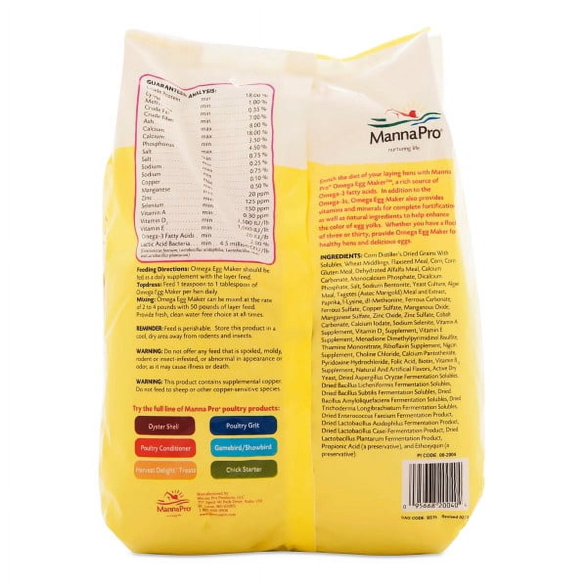 Manna Pro Omega Egg Maker, Supplement for Laying Hens -5 lbs.