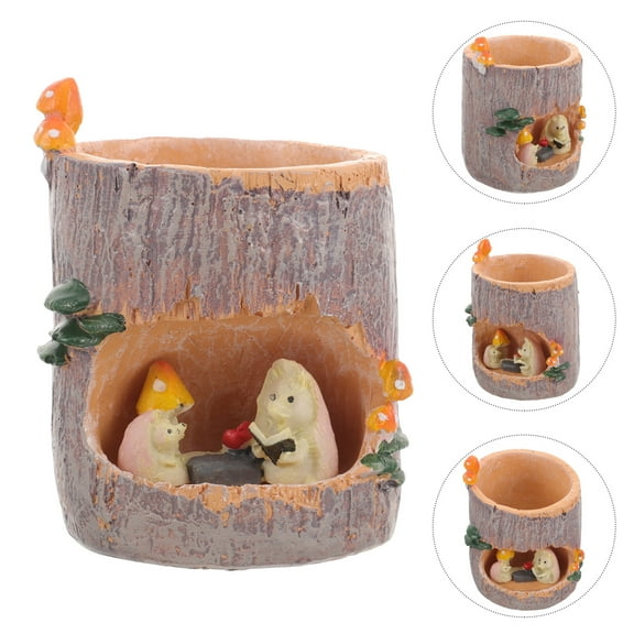 Worgeous Hedgehog Flower Sedum Succulent Planter Box Bonsai Trough Plant Bed Office Decor